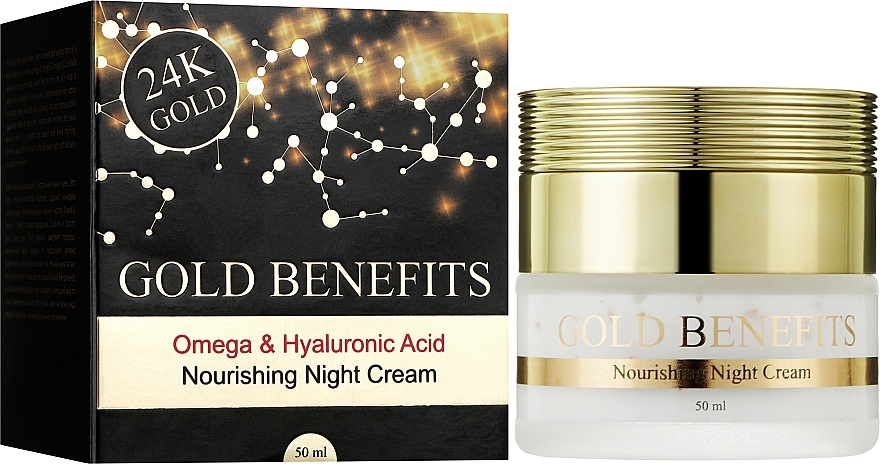 Nourishing Night Cream - Sea of Spa 24K Gold Gold Benefits Omega & Hyaluronic Acid Nourishing Night Cream — photo N2