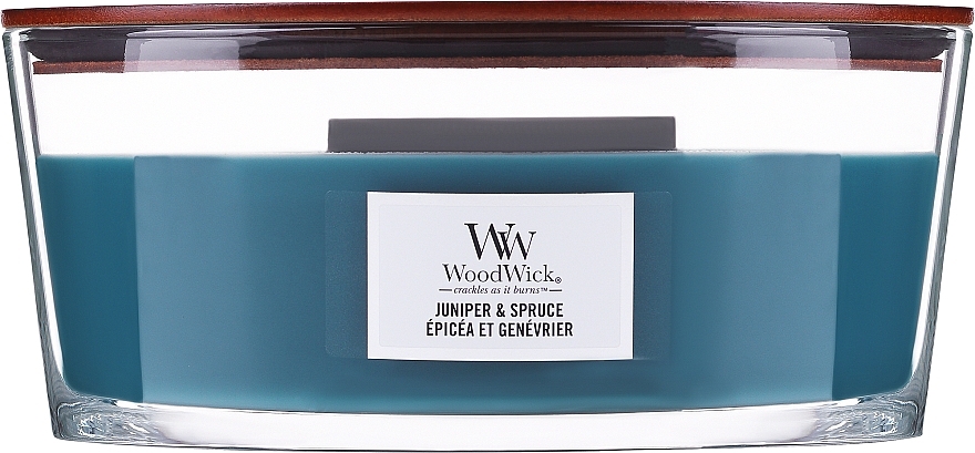 Scented Candle in Glass - WoodWick Petite Candle Juniper & Spruce — photo N3