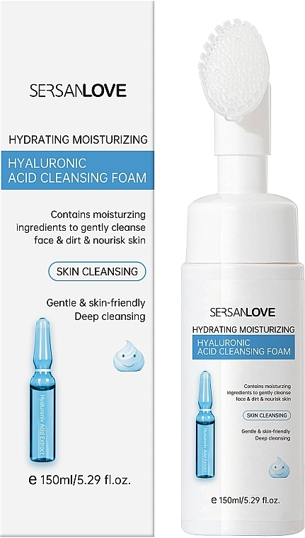 Face Cleansing Foam with Hyaluronic Acid - Sersanlove Hyaluronic Acid Cleansing Foam — photo N1