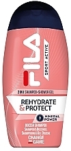 Fragrances, Perfumes, Cosmetics シャンプー・シャワージェル - Fila Sport Active Rehydrate & Protect 2in1 Shampoo + Shower Gel