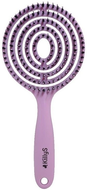 Hairbrush, 500440, lilac - Killys Ovalo Flexi Hair Brush — photo N1