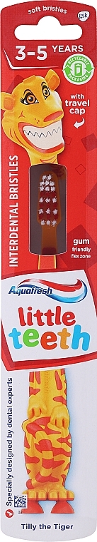 Kids Toothbrush, 3-5 years, Tilly the Tiger - Aquafresh Little Teeth Soft — photo N2