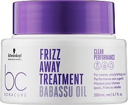 Fragrances, Perfumes, Cosmetics Intensive Hair Mask - Schwarzkopf Professional Bonacure Frizz Away Treatment