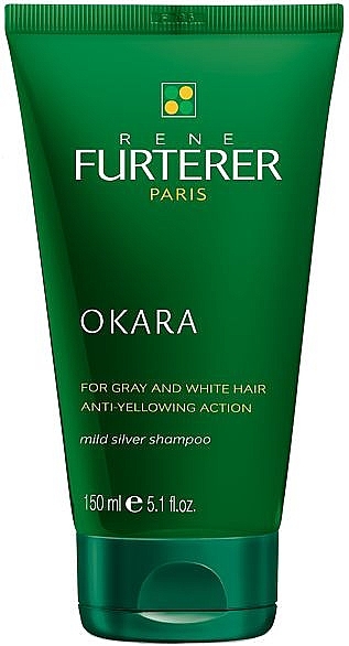 Tinted Shampoo for Gray and White Hair - Rene Furterer Okara Mild Silver Shampoo  — photo N1