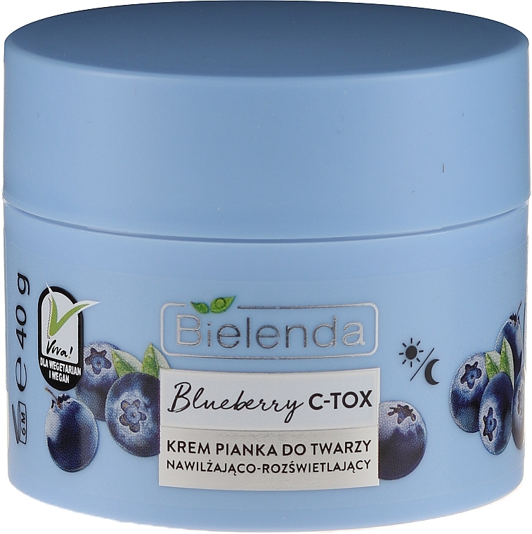 Moisturizing & Brightening Face Cream-Foam - Bielenda Blueberry C-Tox Face Cream — photo N2