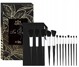 Makeup Brush Set, 13 pieces, black - Ecarla — photo N1