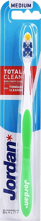 Toothbrush Total Clean, Medium, green - Jordan Total Clean Medium — photo N1