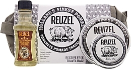 Fragrances, Perfumes, Cosmetics Set - Reuzel Concrete Pomade Travel Kit (h/pomade/113 g + h/pomade/35 g + shm/100 ml + bag/1 pcs)