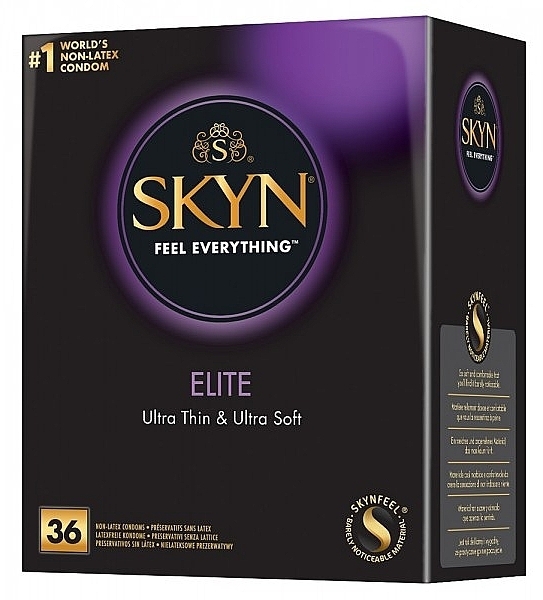 Latex-Free Condoms, 36 pcs. - Unimil Skyn Feel Everything Elite — photo N1