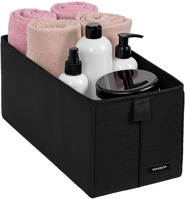 Storage Organiser 'Home', S, black 34x16x16 cm - MAKEUP Drawer Underwear Cosmetic Organizer Black — photo N1
