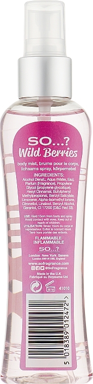 Body Spray - So…? Wild Berries Body Mist — photo N3