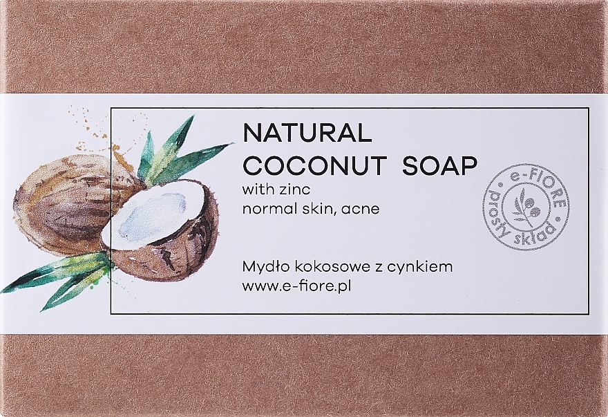 Natural Zinc Soap with Coconut Oil - E-Fiore Natural Zinc Soap With Coconut Oil — photo N1