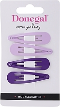 Fragrances, Perfumes, Cosmetics Hair Clips FA-5627, 4 pcs, lilac+purple - Donegal