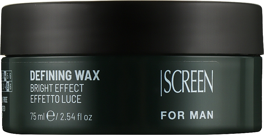 Medium Hold Hair Styling Wax for Men - Screen For Man Defining Wax — photo N1