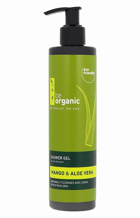 Mango & Aloe Shower Gel with Dispenser - Be Organic Body Wash Mango & Aloe — photo N1