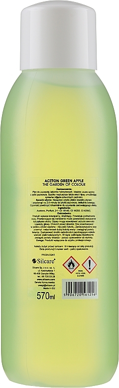 Nail Polish Remover "Green Apple" - Silcare The Garden Of Colour Aceton Green Apple — photo N2