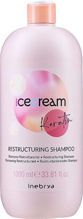 Repair Keratin Shampoo - Inebrya Ice Cream Keratin Restructuring Shampoo  — photo N3