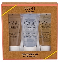 Fragrances, Perfumes, Cosmetics Set - Shiseido Waso Quick Gentle Cleanser Set (cleanser/30ml + lot/30ml + cr/30ml)