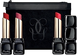 Fragrances, Perfumes, Cosmetics Set - Guerlain Kisskiss Tender Matte (lipstick/3x2.8g + bag)