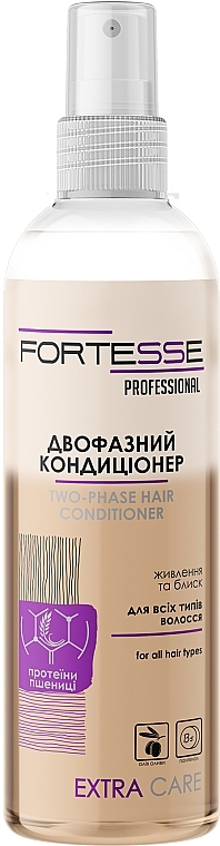 Biphase Conditioner Spray "Nourishment & Shine" - Fortesse Professional Extra Care — photo N1