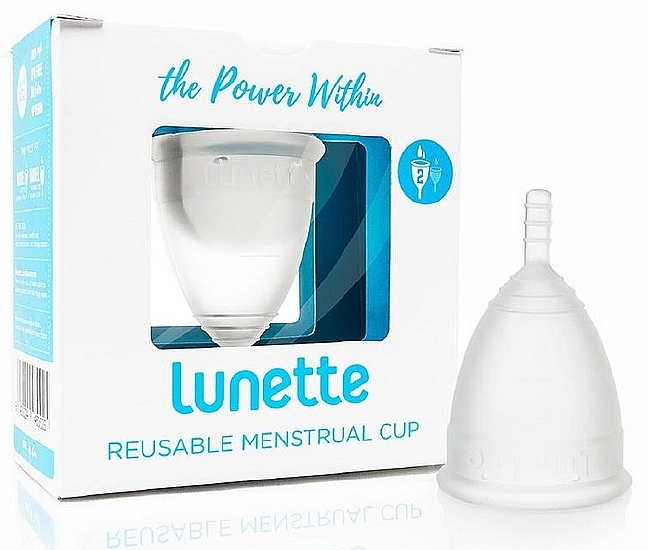 Menstrual Cup, model 2, transparent - Lunette Reusable Menstrual Cup Clear Model 2 — photo N1