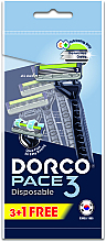 Fragrances, Perfumes, Cosmetics Disposable Razor with 3 Blades, 4 pcs. - Dorco Pace Disposable 3