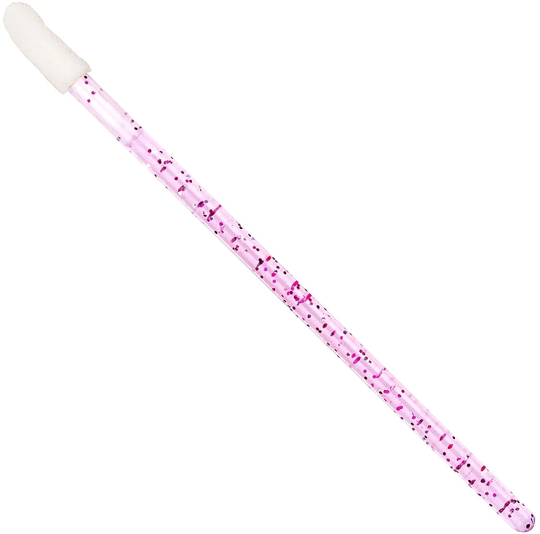 Lip Gloss Applicator, white with pink glitter - Clavier — photo N3