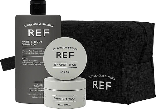 Set - REF Hair & Body Essentials Kit (shmp/285ml + h/wax/85ml+bag) — photo N1