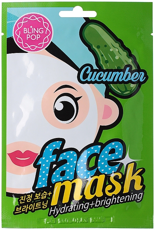 Cucumber Face Mask - Bling Pop Cucumber Hydrating & Brightening Mask — photo N1
