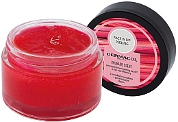 Rhubarb Face & Lip Scrub - Dermacol Face & Lip Peeling Rhubarb Scent Peeling — photo N1