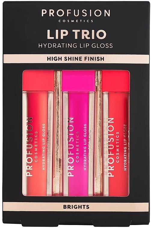 Set - Profusion Cosmetics Lip Trio Brights (lip/gloss/3x5ml) — photo N1