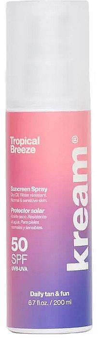 Sunscreen Spray - Kream Tropical Breeze Sunscreen Spray SPF50  — photo N1