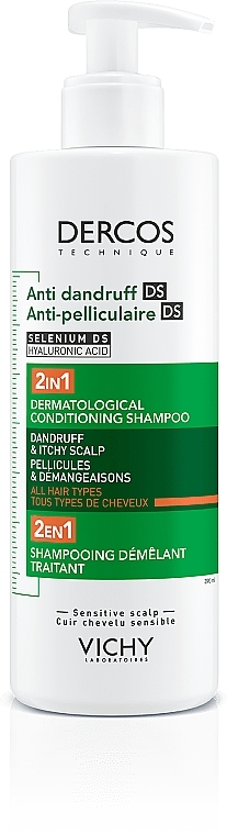 2in1 Dermatological Anti-Dandruff Shampoo & Conditioner for All Hair Types & Irritated Scalp - Vichy Dercos 2in1 Shampoo — photo N1