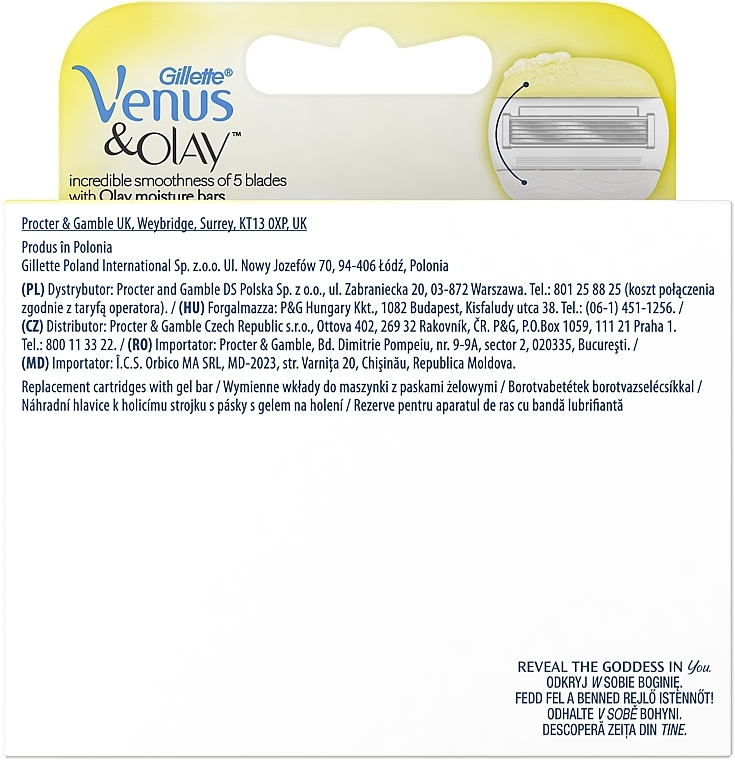 Shaving Razor Refills, 4 pcs. - Gillette Venus and Olay — photo N3