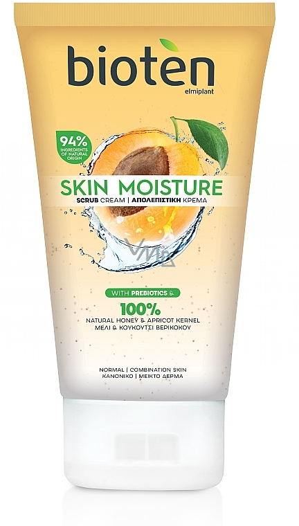 Peeling Cream for Normal & Combination Skin - Bioten Skin Moisture Apricot Kernels — photo N1