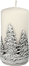 Fragrances, Perfumes, Cosmetics Decorative Candle "Christmas Trees", white, 7x14cm - Artman Christmas Tree Candle 