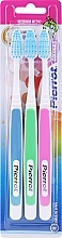 Fragrances, Perfumes, Cosmetics Toothbrush Set 'Coloros', blue + green + pink - Pierrot New Active