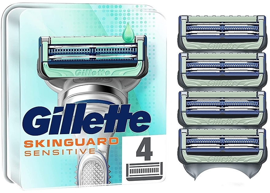 Shaving Razor Refills, 4 pcs. - Gillette SkinGuard Sensitive — photo N3
