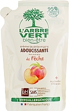Fragrances, Perfumes, Cosmetics Hand Cream Soap 'Peach' - L'Arbre Vert Hand Wash Peach Bio (doypack)
