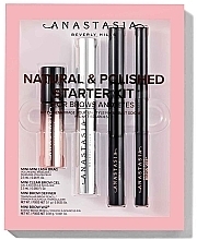 Fragrances, Perfumes, Cosmetics Set - Anastasia Beverly Hills Natural&Polished Starter Kit Soft Brown (masc/2.5ml + brow/gel/2.5ml + pencil/0.1g + pencil/0.03g)
