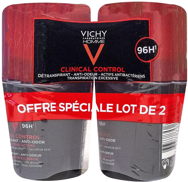 Vichy Homme Clinical Control Deperspirant 96H (deo/roll/2x50ml) - Set — photo N1