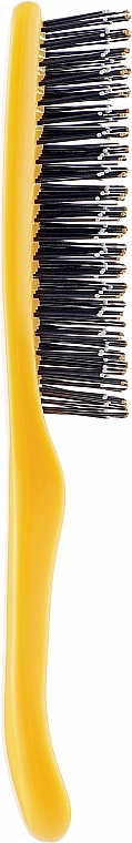 Kids Hair Brush "Spider", 9 rows, glossy, yellow - I Love My Hair — photo N2