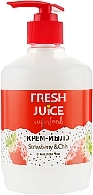 Fragrances, Perfumes, Cosmetics Strawberry & Chia Cream Soap - Fresh Juice Superfood Strawberry & Chia