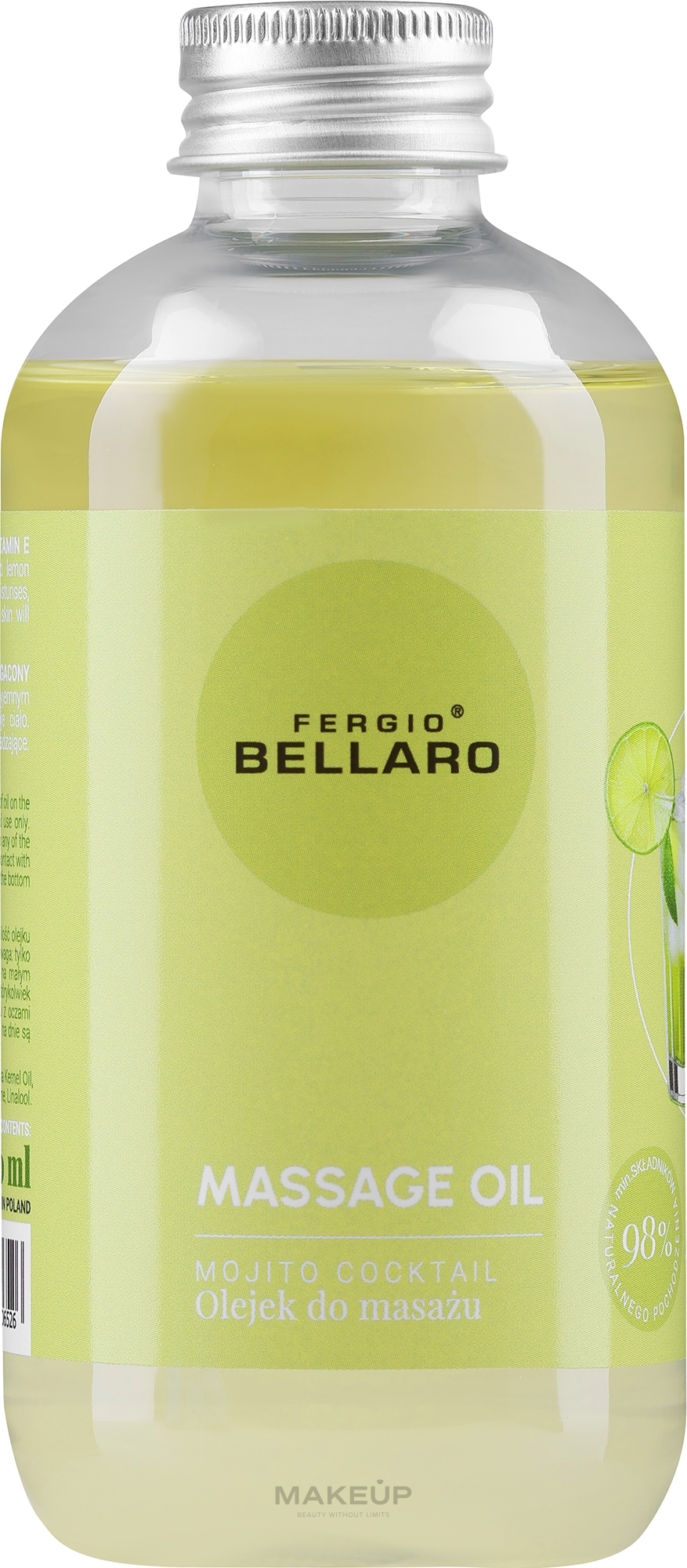 Massage Oil "Mojito Cocktail" - Fergio Bellaro Massage Oil Mojito Coctail — photo 200 ml