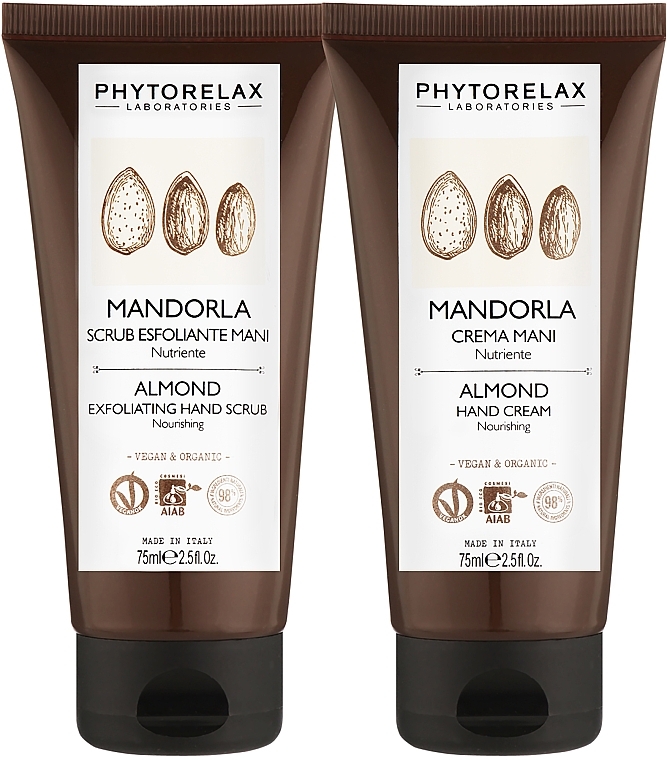 Set - Phytorelax Laboratories Hand Treatment Almond (h/cr/75ml + h/scr/75ml) — photo N2