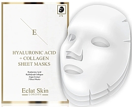 Fragrances, Perfumes, Cosmetics Sheet Mask - Eclat Skin London Hyaluronic Acid & Collagen Sheet Masks