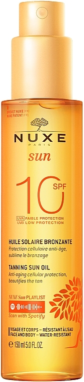 Tanning Body & Face Oil - Nuxe Sun Tanning Oil SPF10 — photo N1