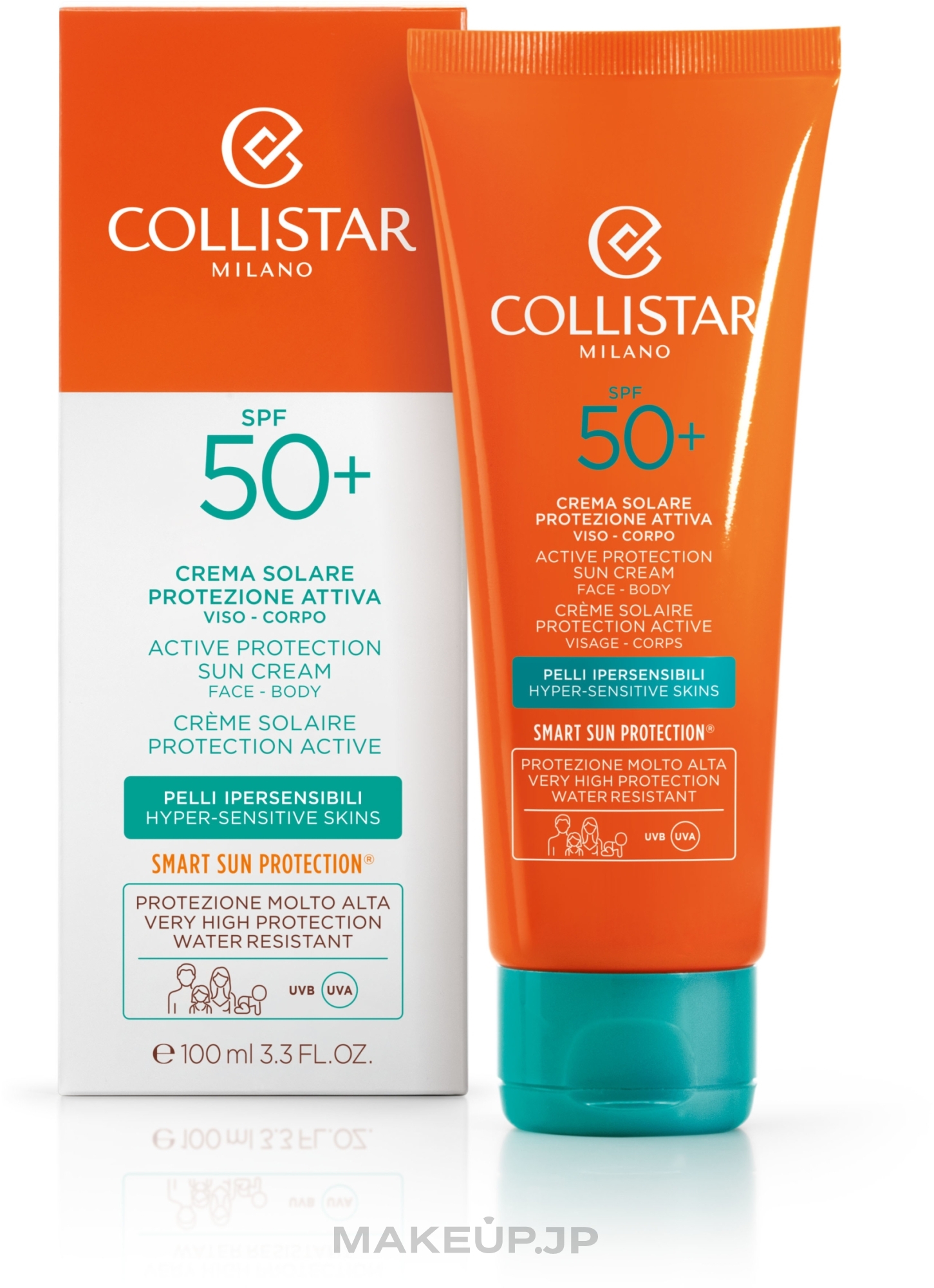 Intensive Sunscreen Cream - Collistar Active Protection Sun Cream Face Body SPF 50+ — photo 100 ml