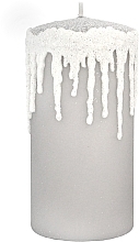 Fragrances, Perfumes, Cosmetics Icicles Decorative Candle, gray, 7x14cm - Artman