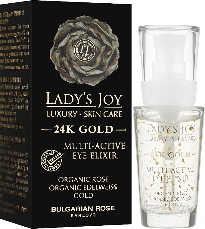 Eye Contour Elixir - Bulgarian Rose Lady's Joy Luxury 24K Gold Multi-Active Eye Elixir — photo N6